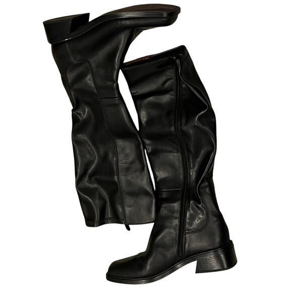 Franco Sarto L-Giselle Wide Calf Knee High Boot Leather Black Size 9.5 M NWOT - Picture 4 of 10
